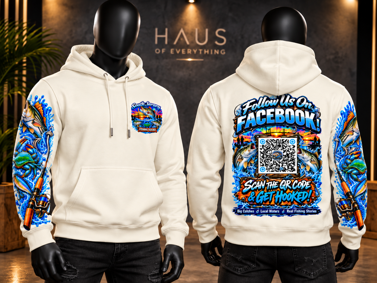 South Jersey Fishing Squad | Premium Full-Color Fishing Hoodie