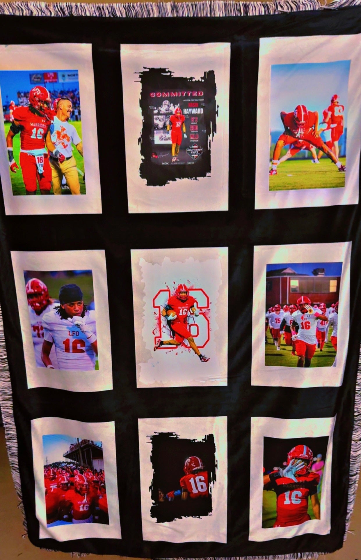 🖼️ Custom 9 Photo Blanket – Personalized Memory Blanket