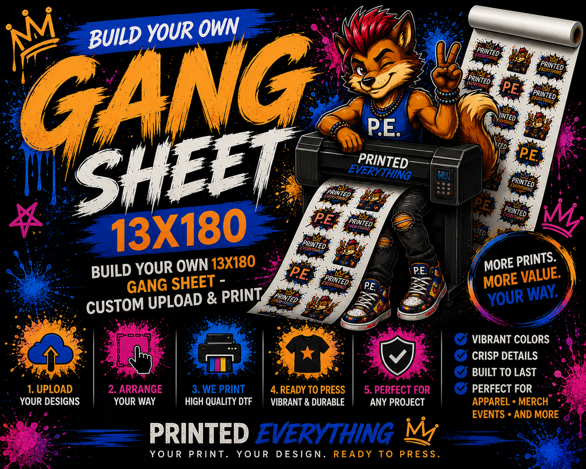13×180 DTF Gang Sheet | Build It. I Print It.™
