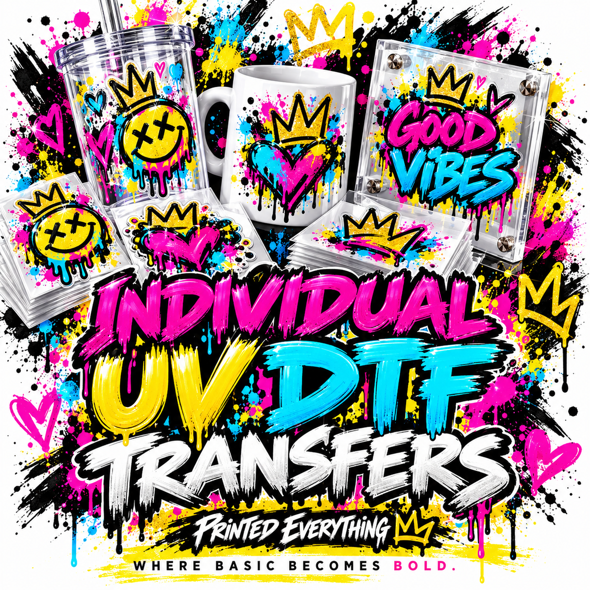 Individual UV DTF Transfers