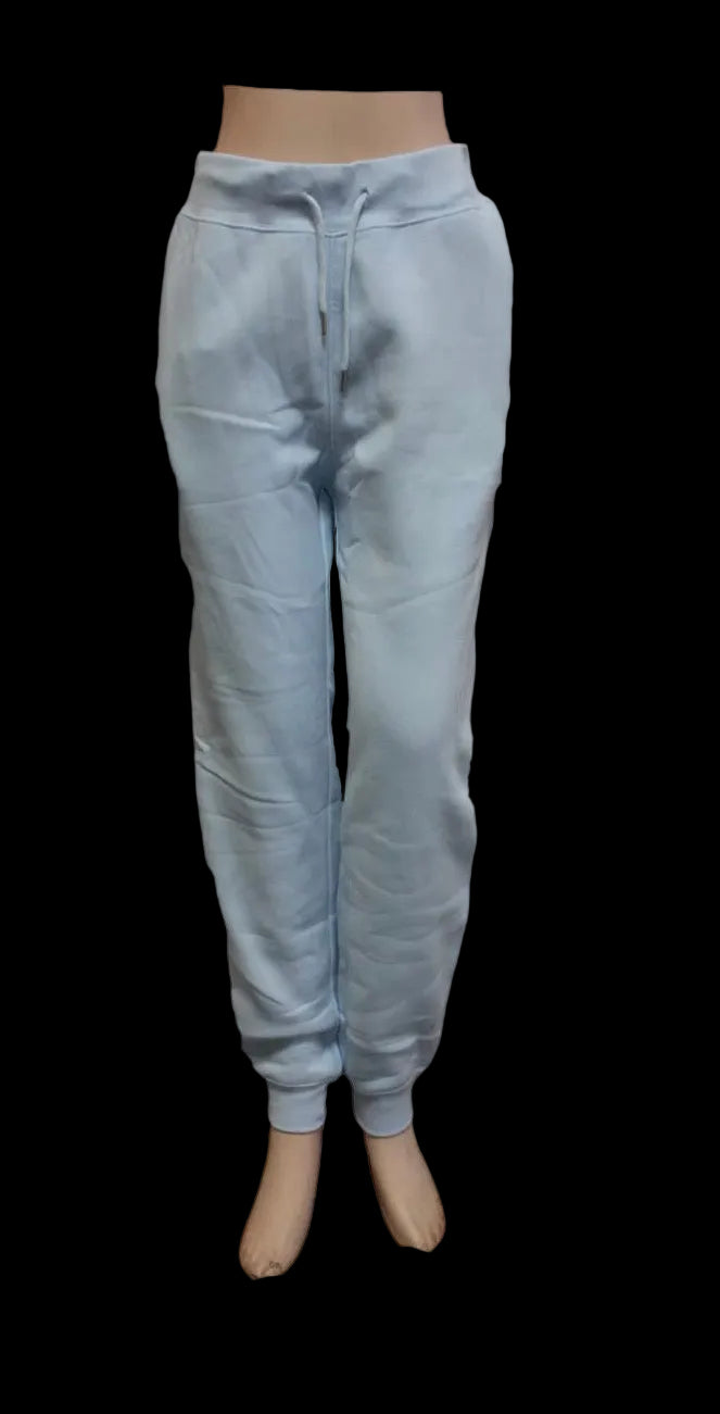 Light gray sweatpants on a white background