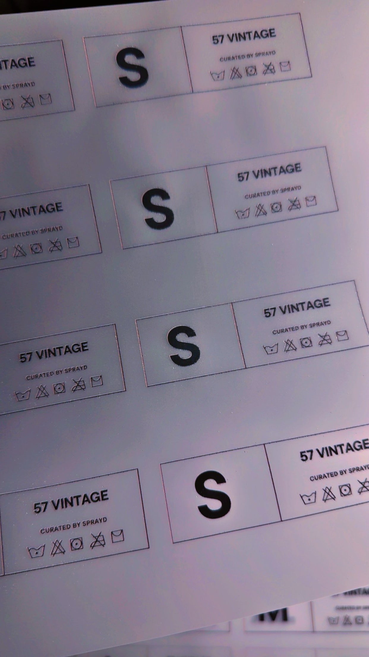 Premium DTF Clothing Tag Set XS–6X – 150 Custom Brand Labels