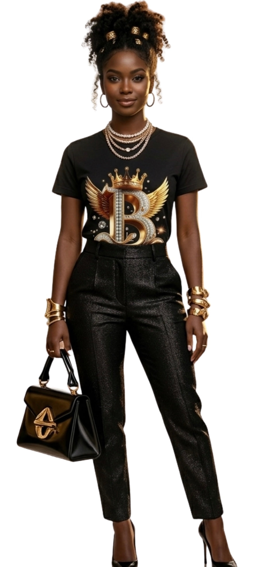 🔥✨ Luxury Meets Bold Energy – Statement Tee by Printed Everything ✨🔥
