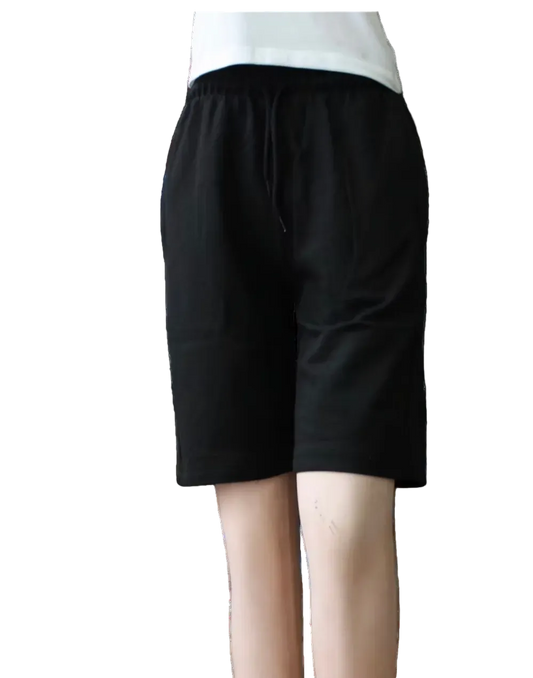 Black shorts on a white background