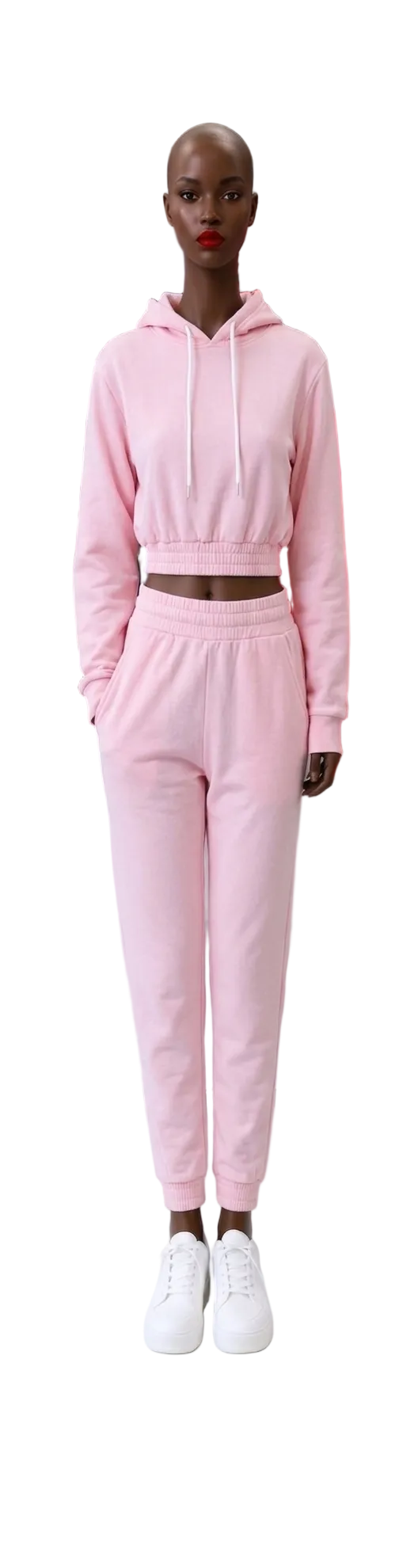 Ladies Cropped Tracksuit Set – 250 GSM Cotton Blend Matching Outfit
