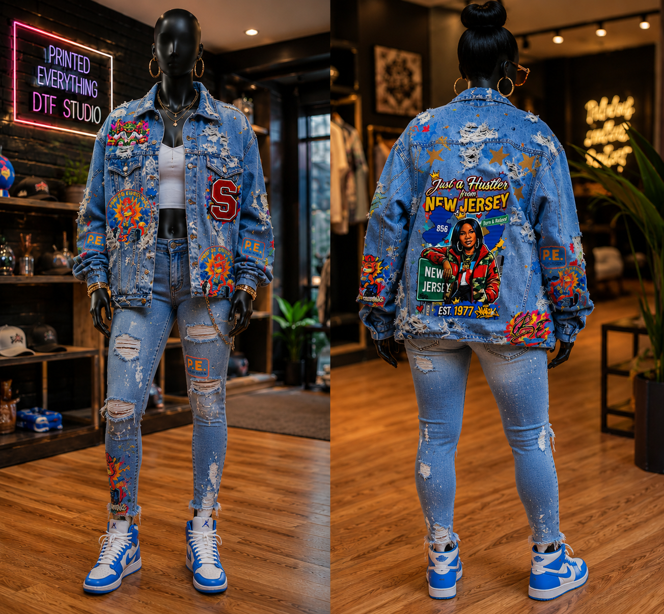 Custom Denim Jacket | Personalized Photo, Business, Club & Greek Jacket
