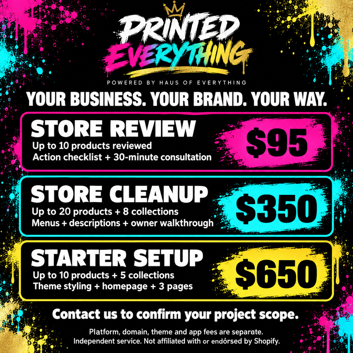 Store Setup & Organization Services for Shopify | Haus of Everything